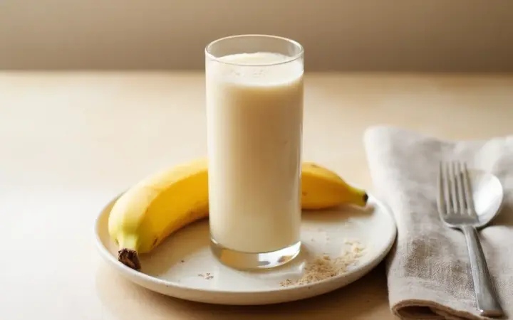 Generated illustration of soy protein shake, not a photograph of the dish